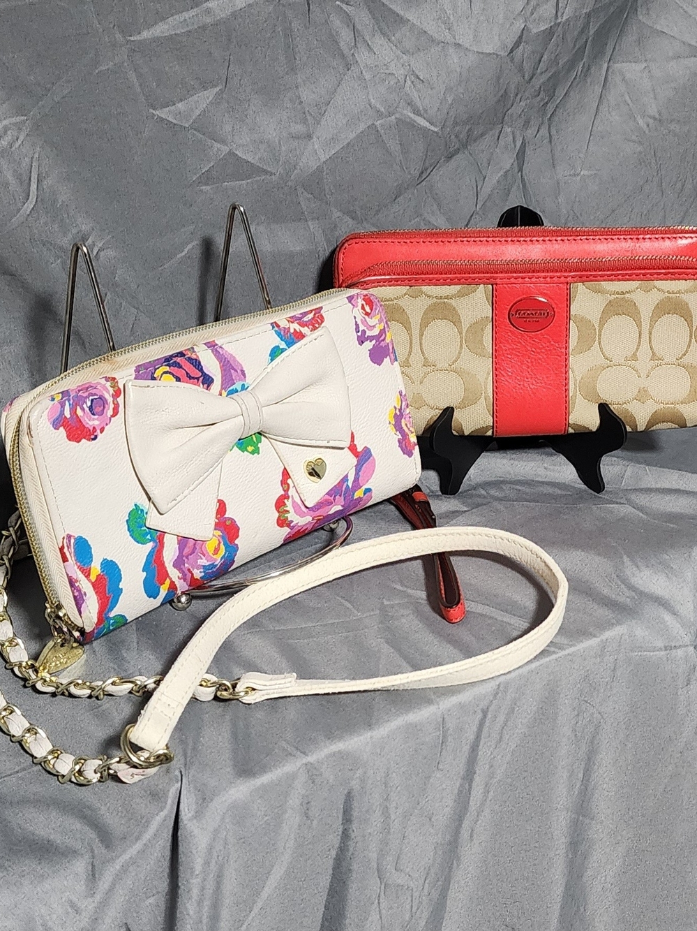 Coach Wallet & Betsey Johnson Croosbody Bag Purse Rehab Bundle